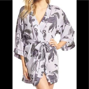Sweet Dreams Patterned Short Robe Thistle Paisley